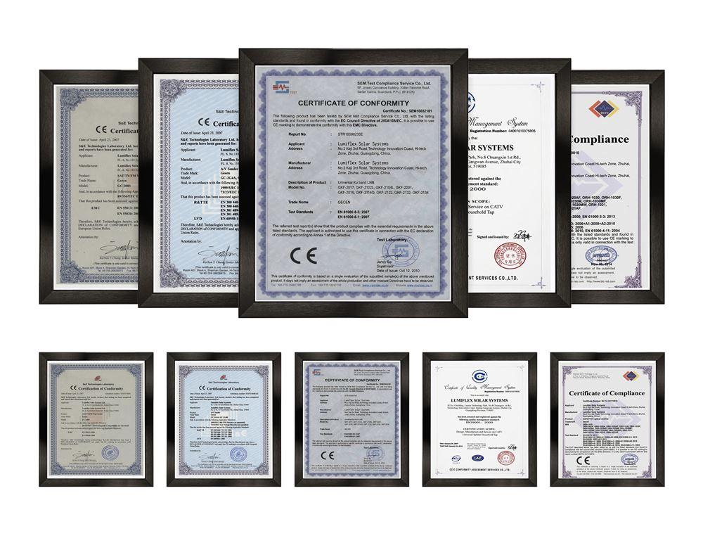 Lumiflex Certificates